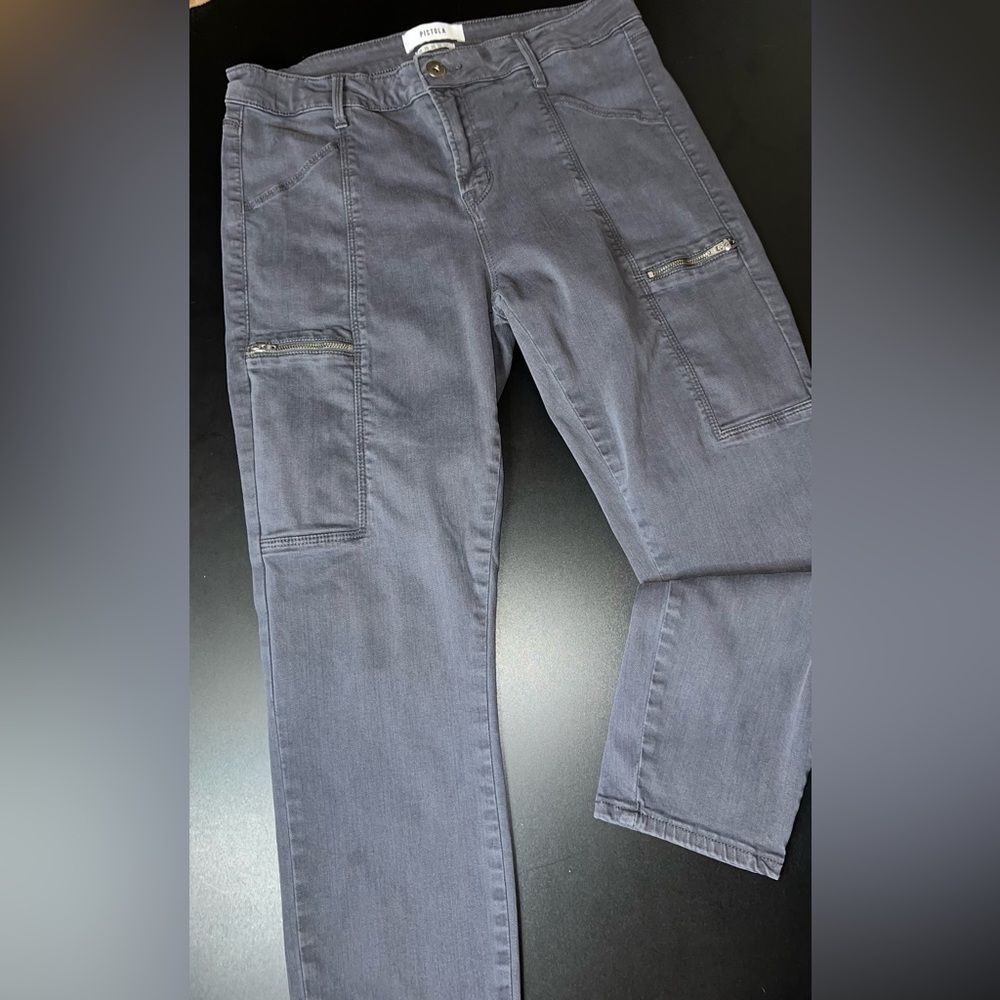 Pistola Cargo Zipper Pocket Style Grey Jeans Size 30 GUC